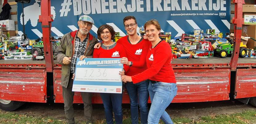 Uitreiking cheque trekkertjes