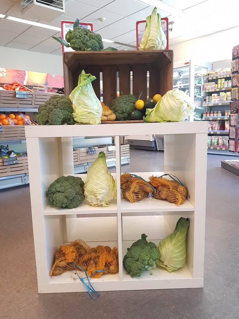 Producten van Landgoed Velhorst in de plaatselijke supermarkt